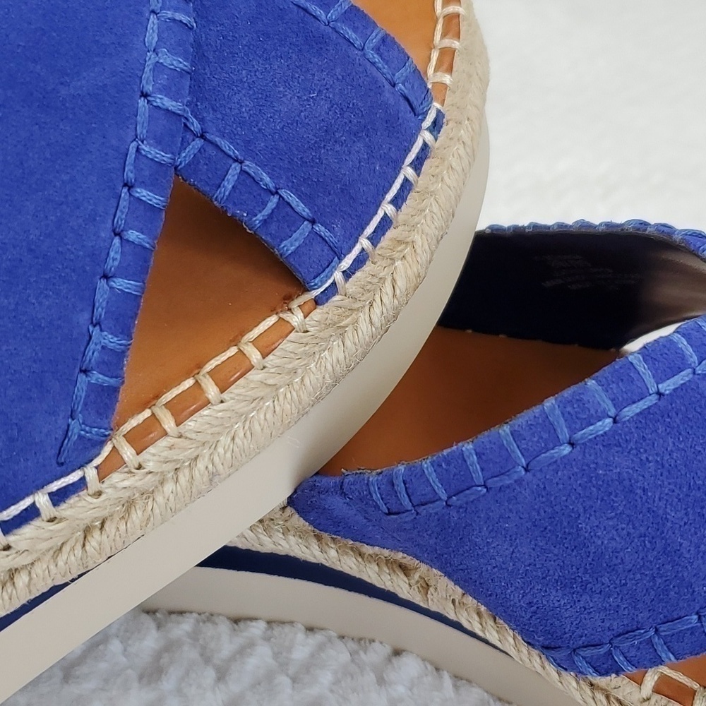 Vince Camuto Belisnda Leather Crossband Slide Platform Sandles Size 8W - Picture 16 of 17